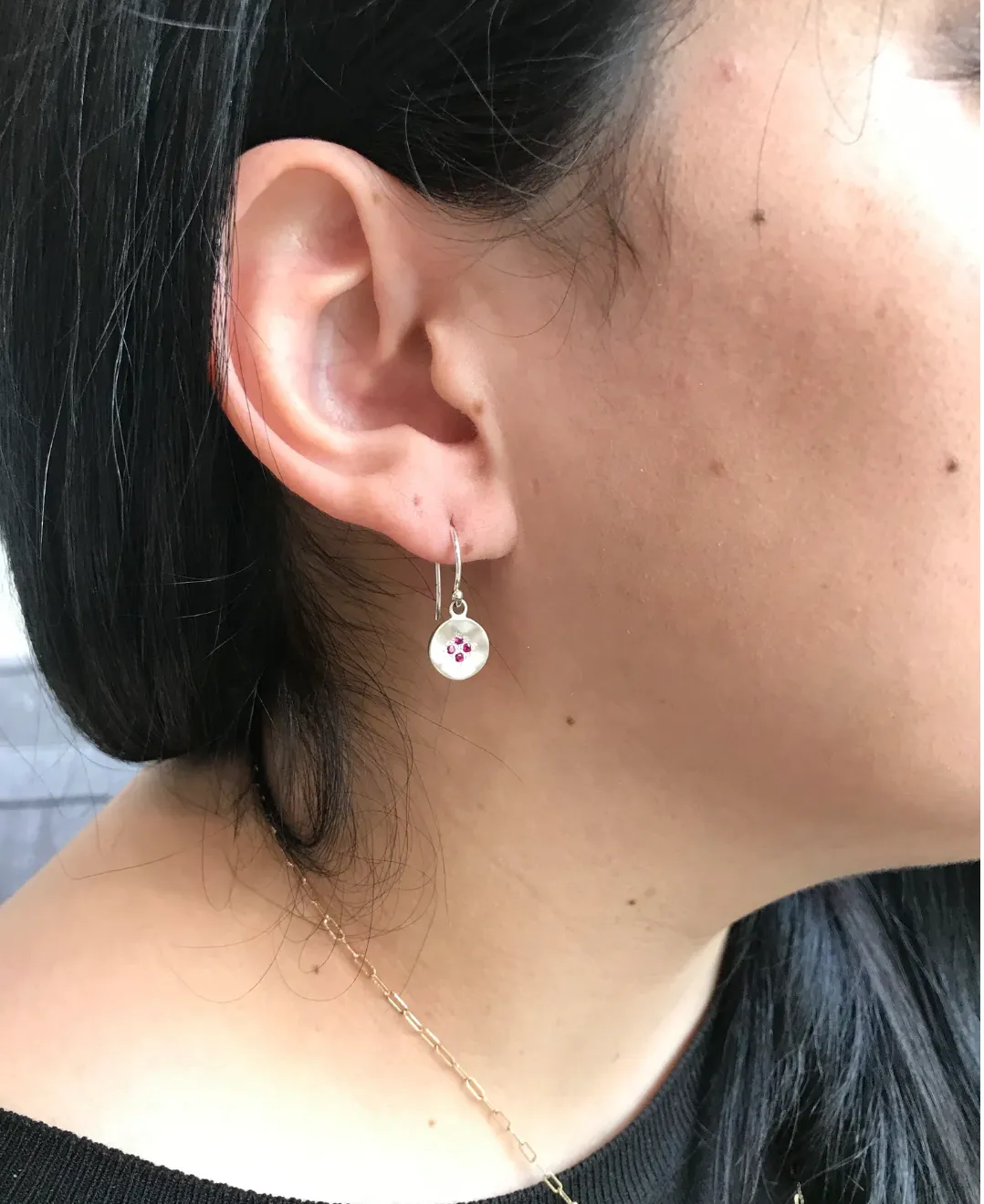 Four Star Wave Charm Earrings