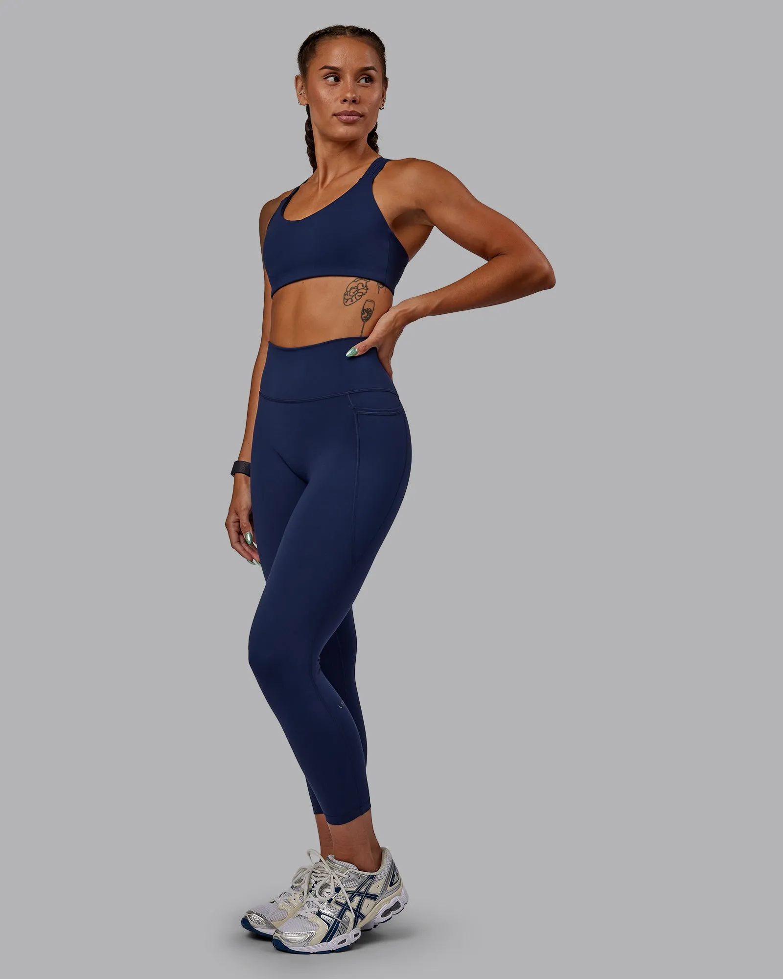 Fusion 7/8 Length Tight With Pockets - Future Navy