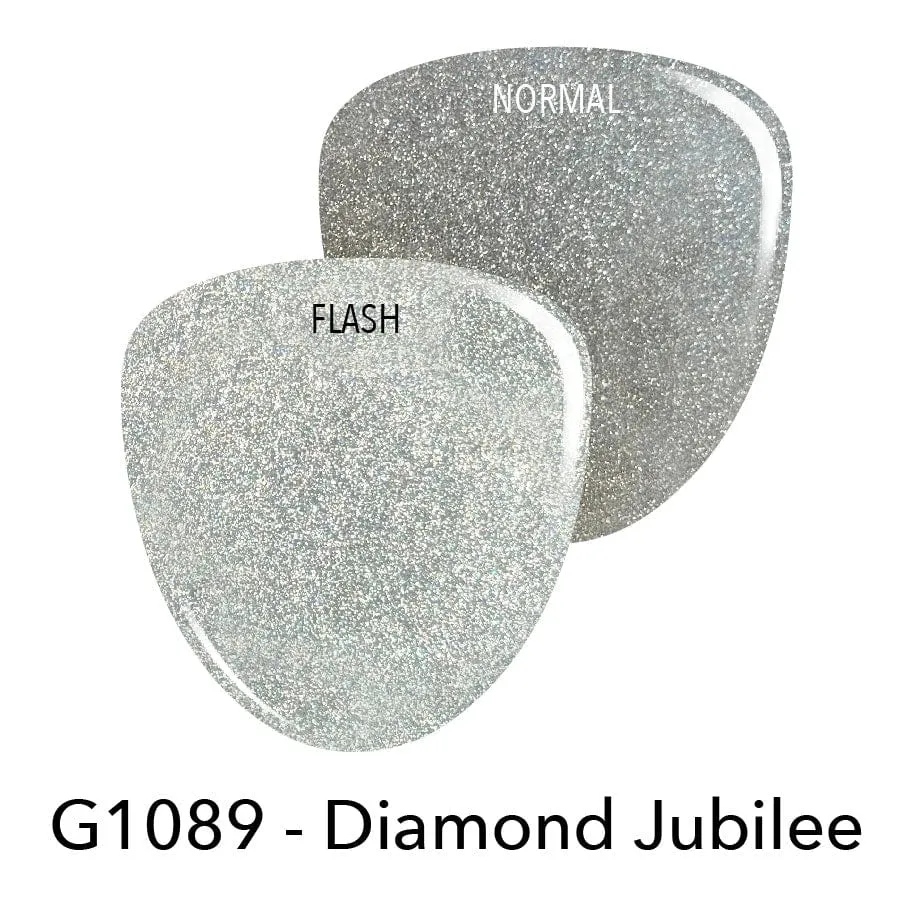 G1089 Diamond Jubilee Silver Glitter Gel Polish