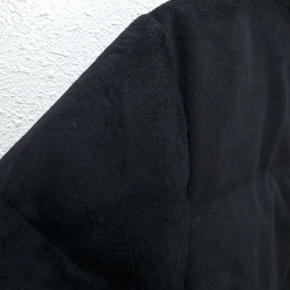 GARNET HILL 100% Wool Cropped Quilted Puffer Full Zip Coat