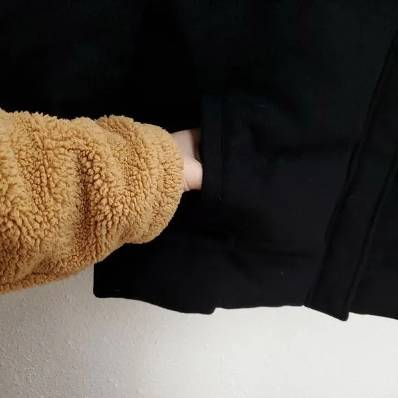 GARNET HILL 100% Wool Cropped Quilted Puffer Full Zip Coat