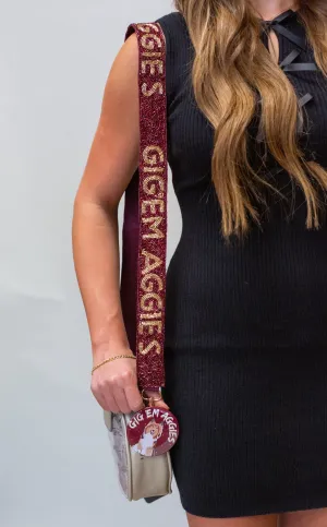 Gig'em Aggies Maroon/Gold Strap