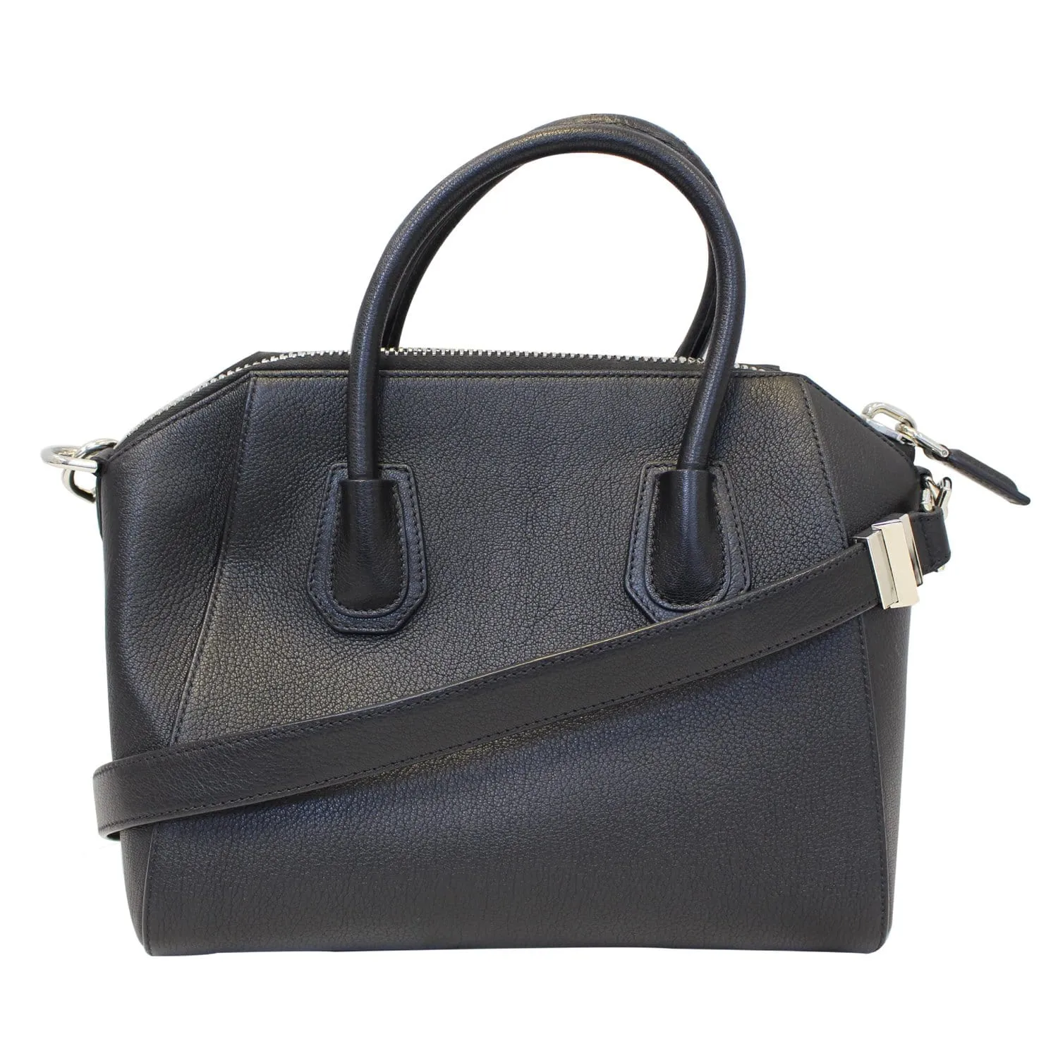 GIVENCHY Antigona Small Goatskin Leather Shoulder Bag Black