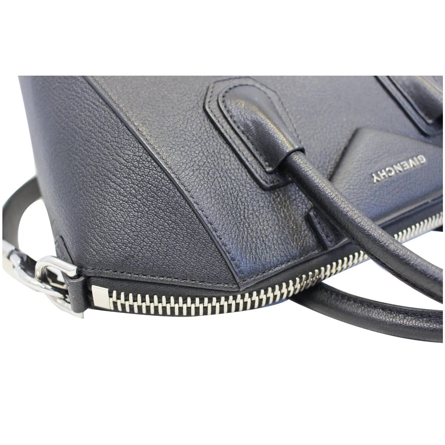 GIVENCHY Antigona Small Goatskin Leather Shoulder Bag Black