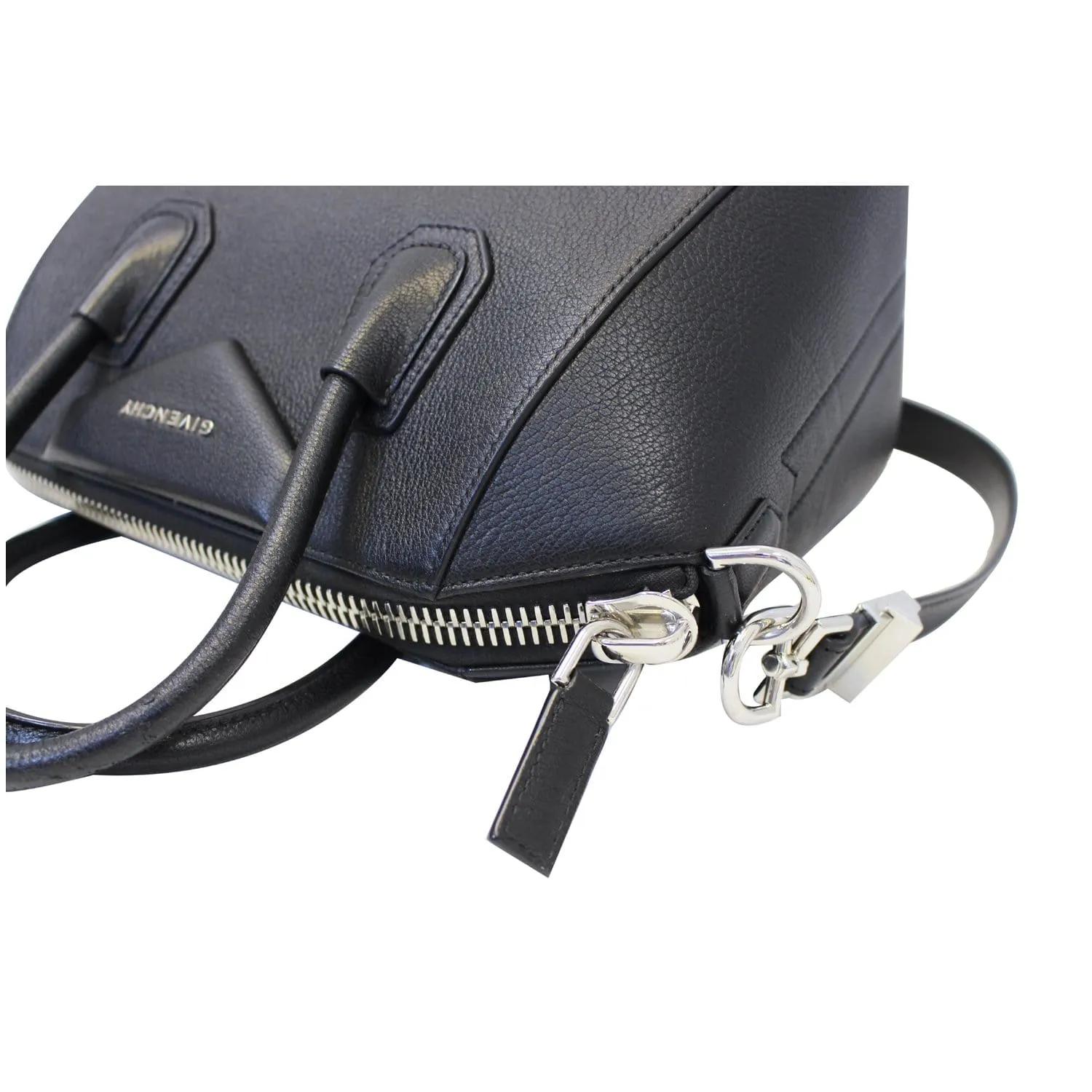 GIVENCHY Antigona Small Goatskin Leather Shoulder Bag Black