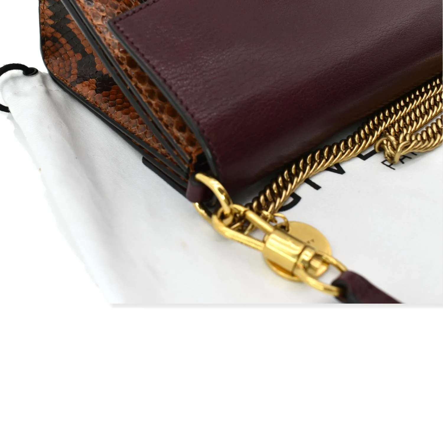 GIVENCHY GV3 Small Python Leather Shoulder Bag Multicolor
