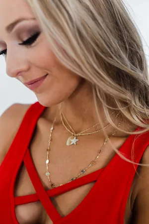 Glam Star Tier Necklace- Gold