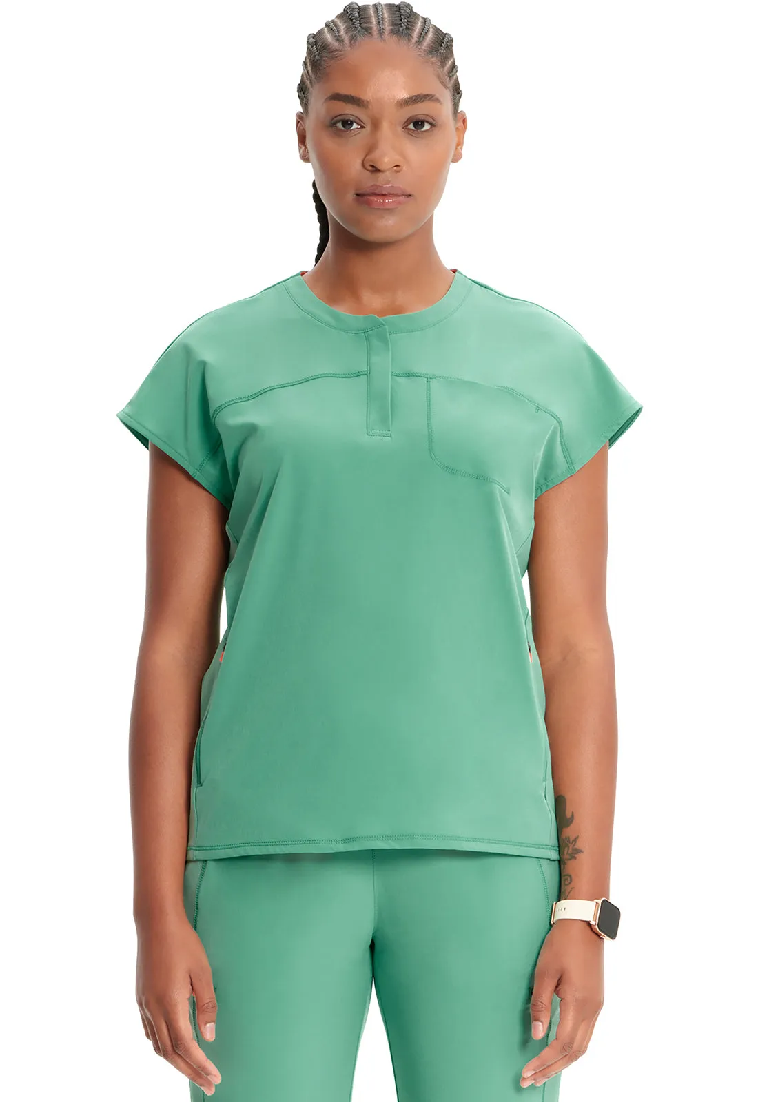 GNR8 IN622A Henley Top Matcha Latte