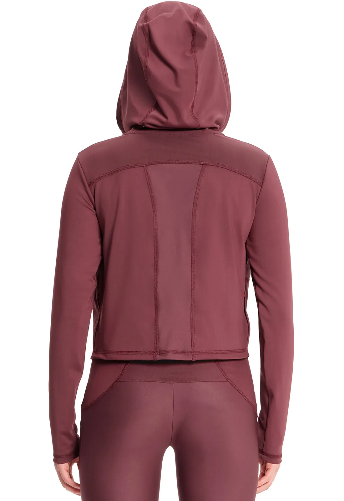 GNR8 Kinetic IN326 Mesh Zip Front Crop Jacket Plum Velvet