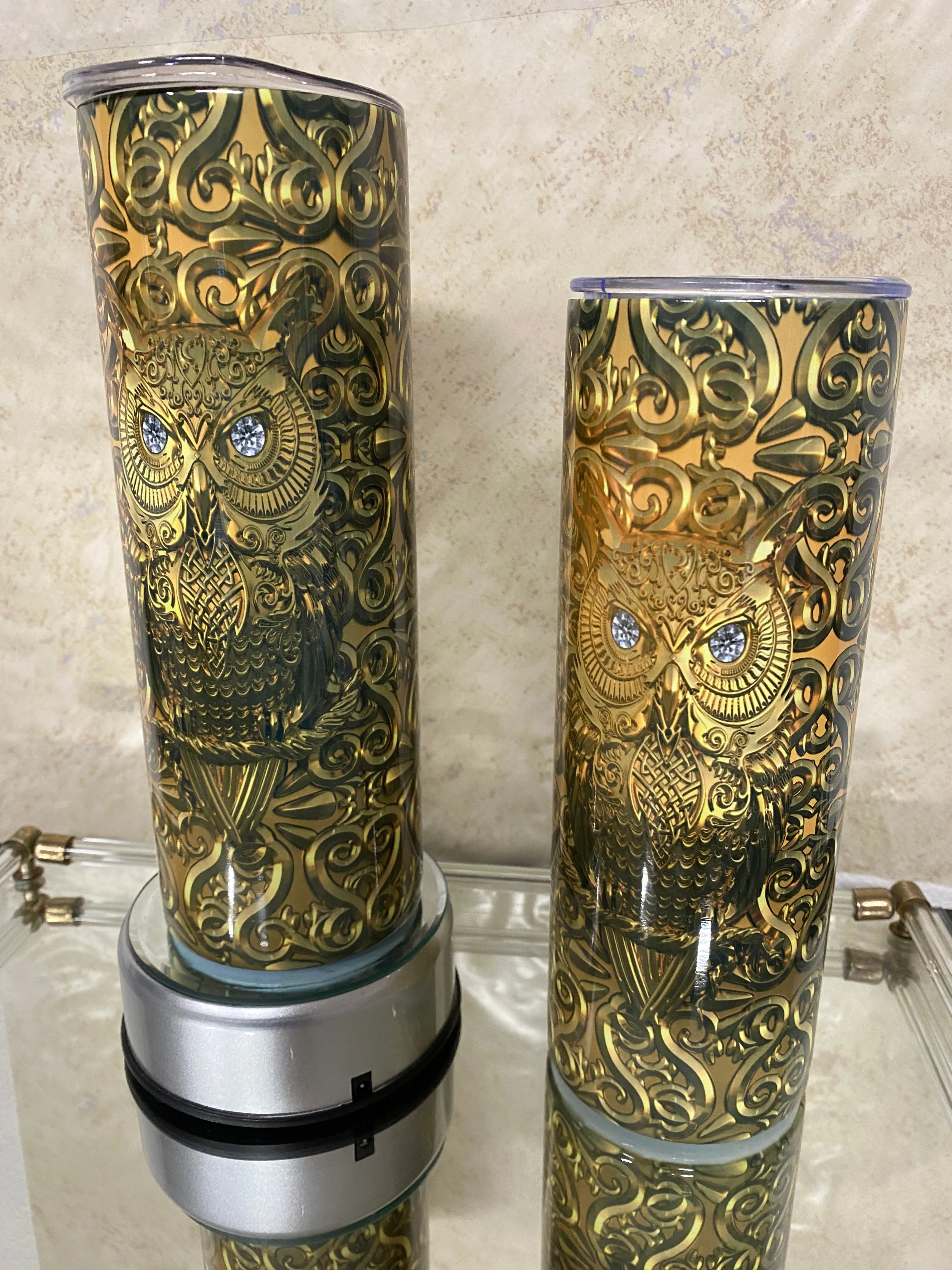 Golden Owl 20oz insulated tumbler