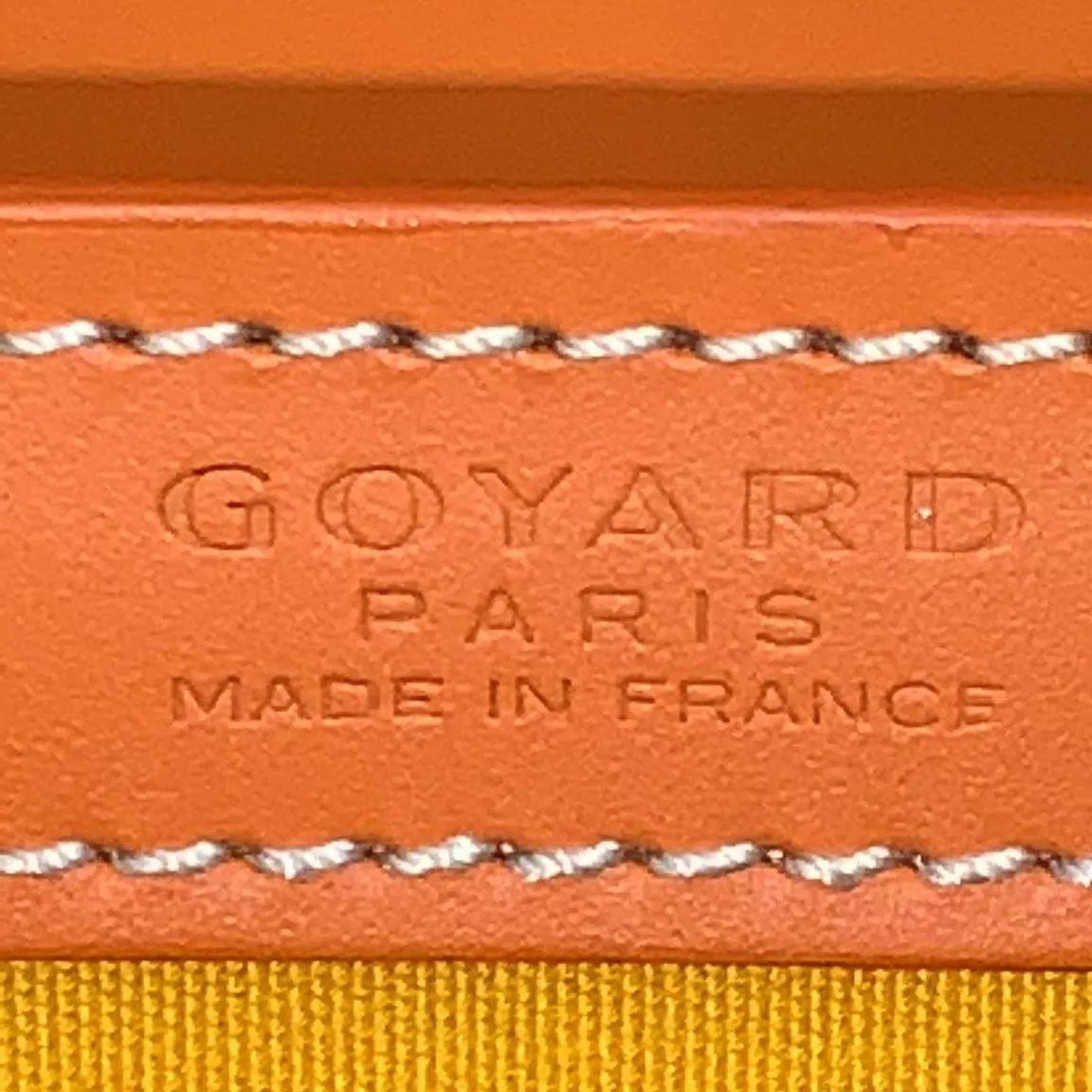 GOYARD Saigon MM Chevron Print Coated Canvas Top Handle Shoulder Bag Orange