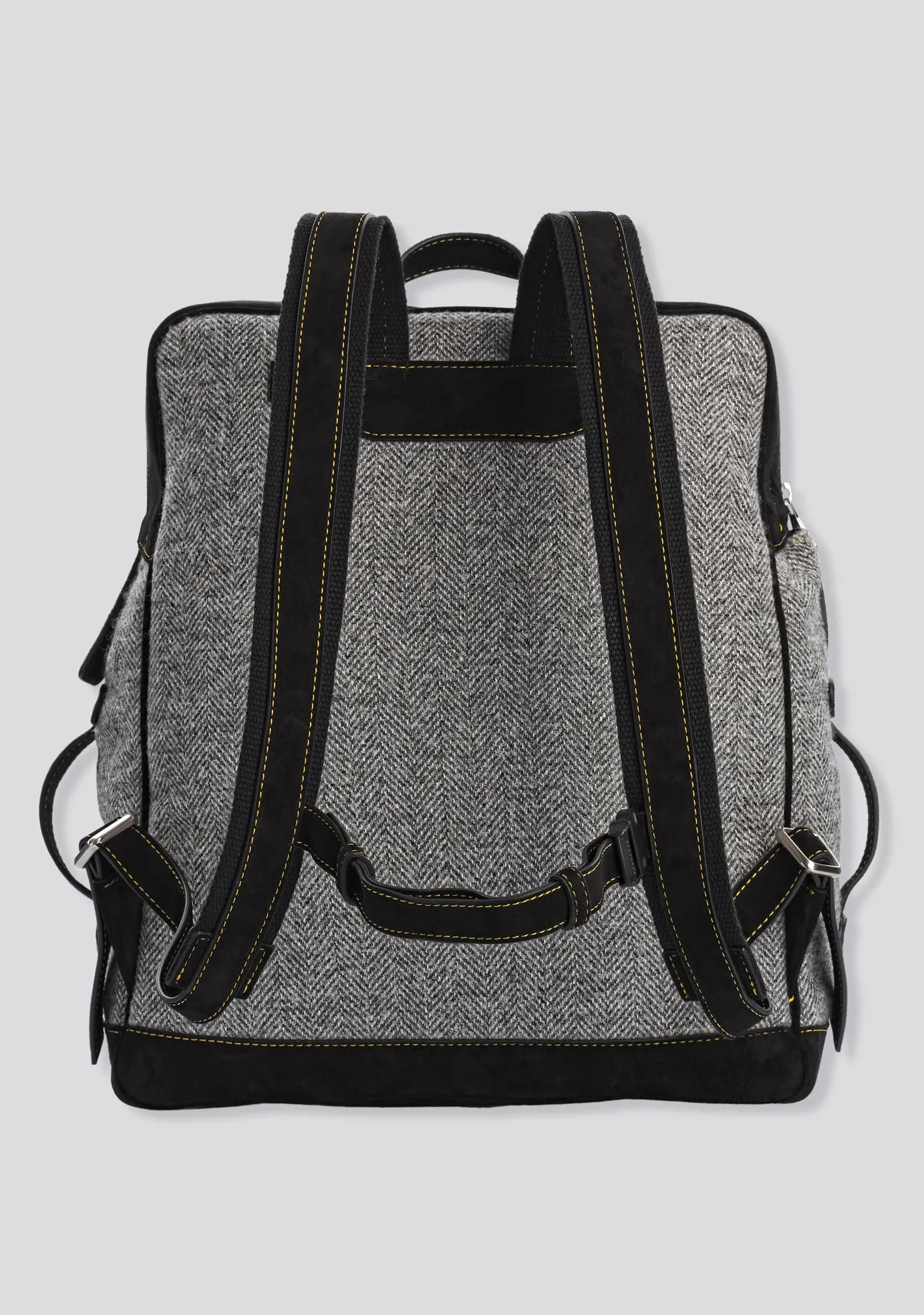 Grey Sartorio Backpack in Wool and Cashmere