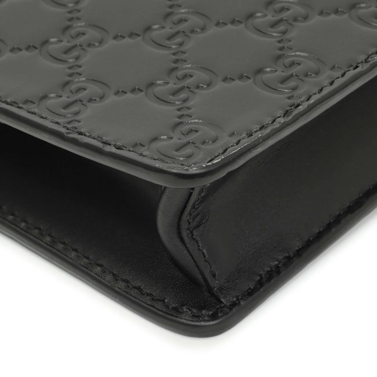 Gucci Black Guccissima Signature Messenger Bag