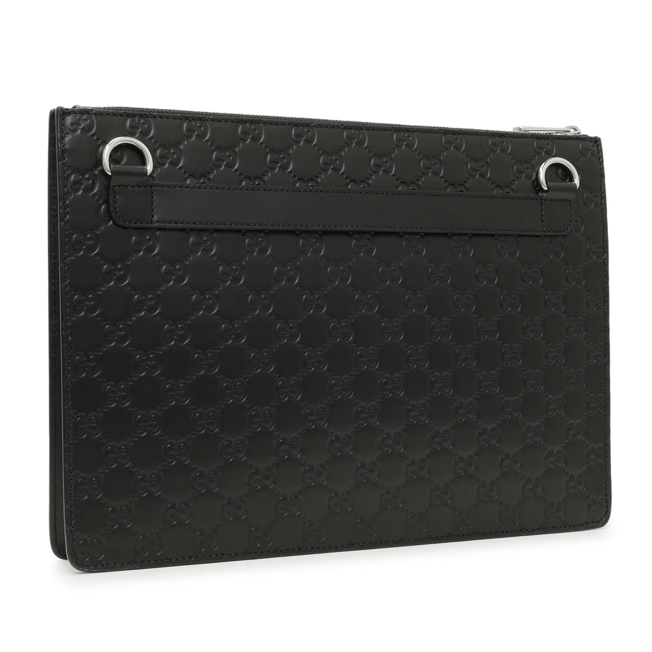 Gucci Black Guccissima Signature Messenger Bag