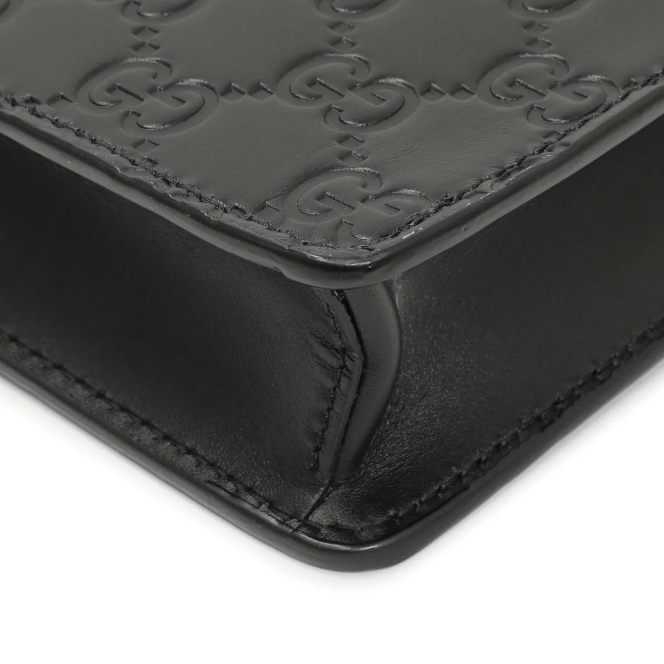 Gucci Black Guccissima Signature Messenger Bag