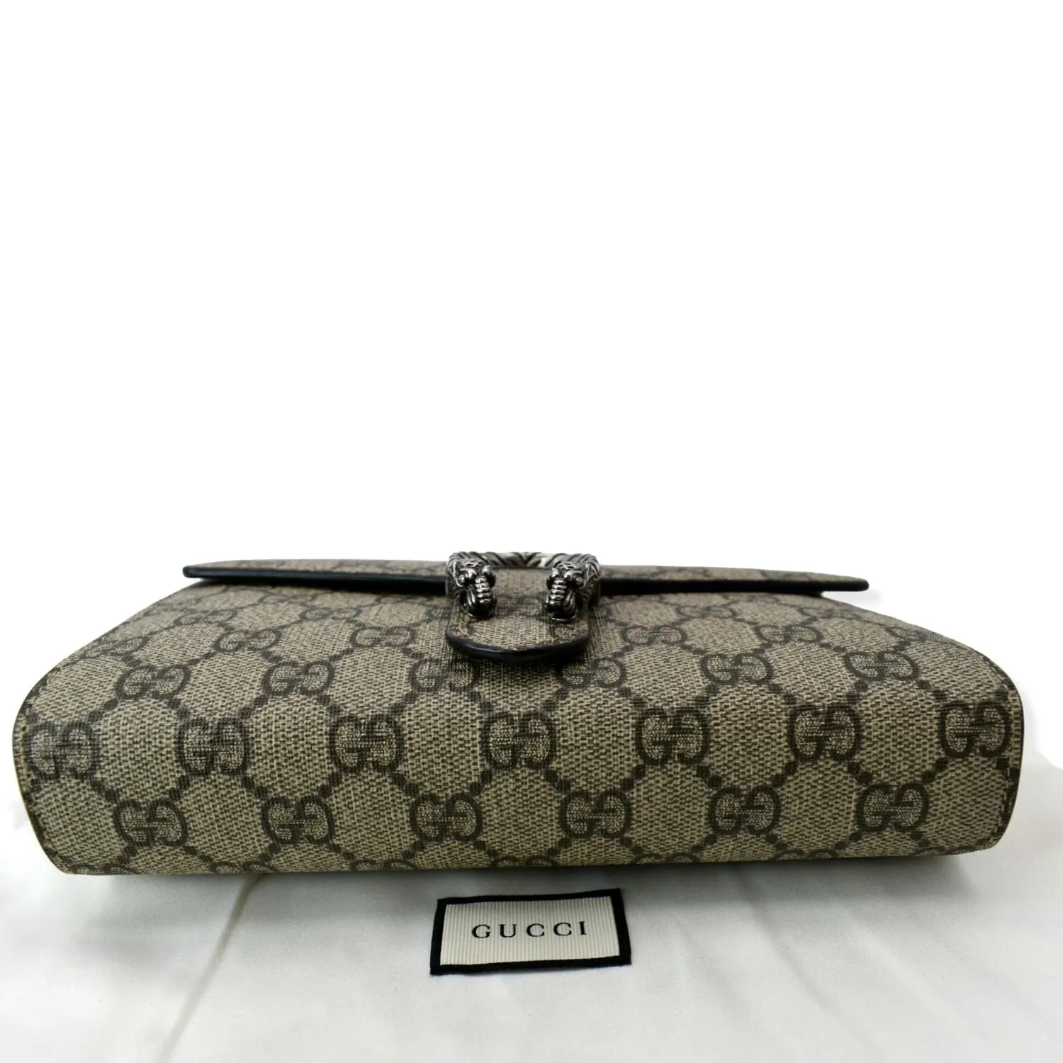 GUCCI Dionysus GG Supreme Crossbody Chain Wallet Beige 401231