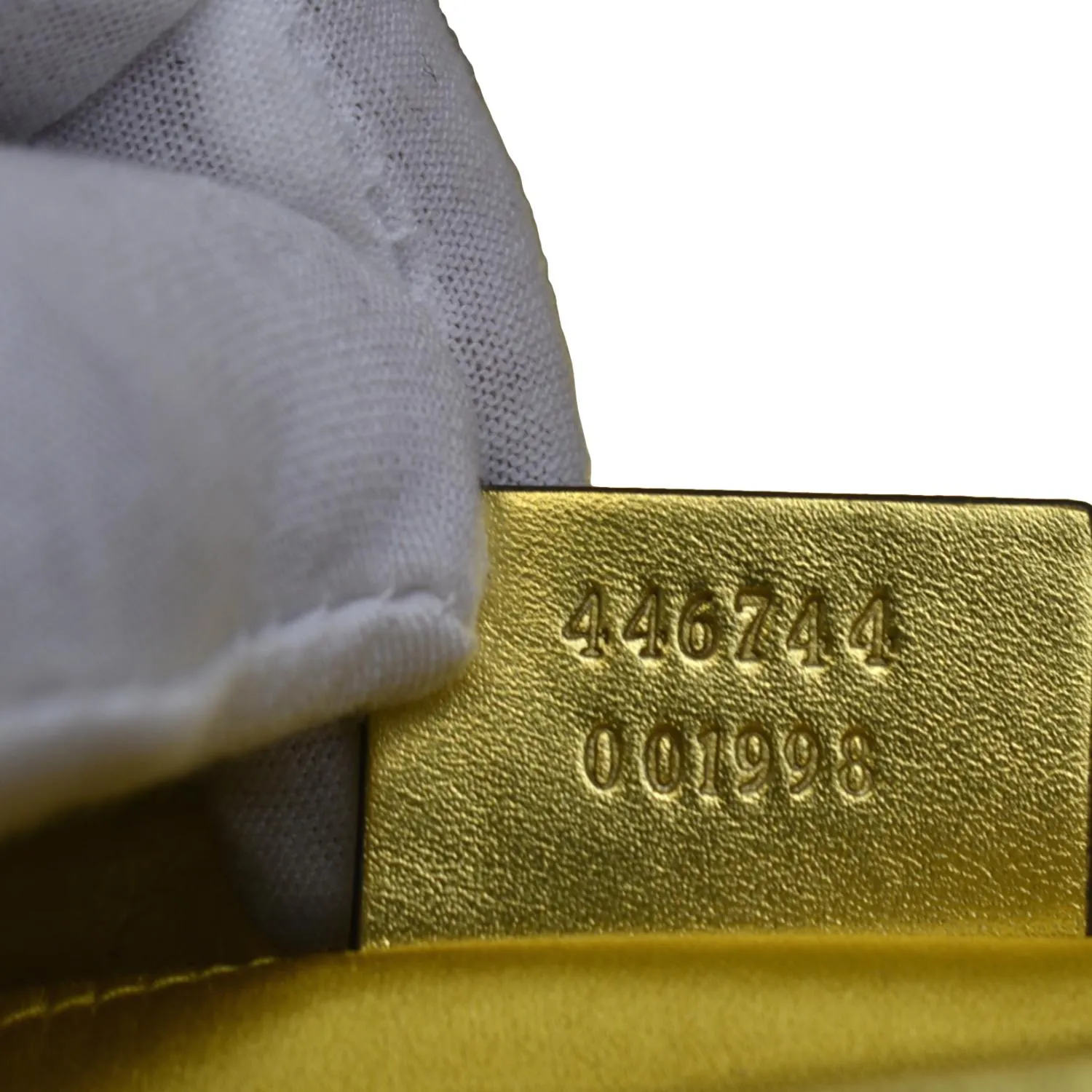 GUCCI GG Mini Marmont Sequin Shoulder Bag Gold 446744