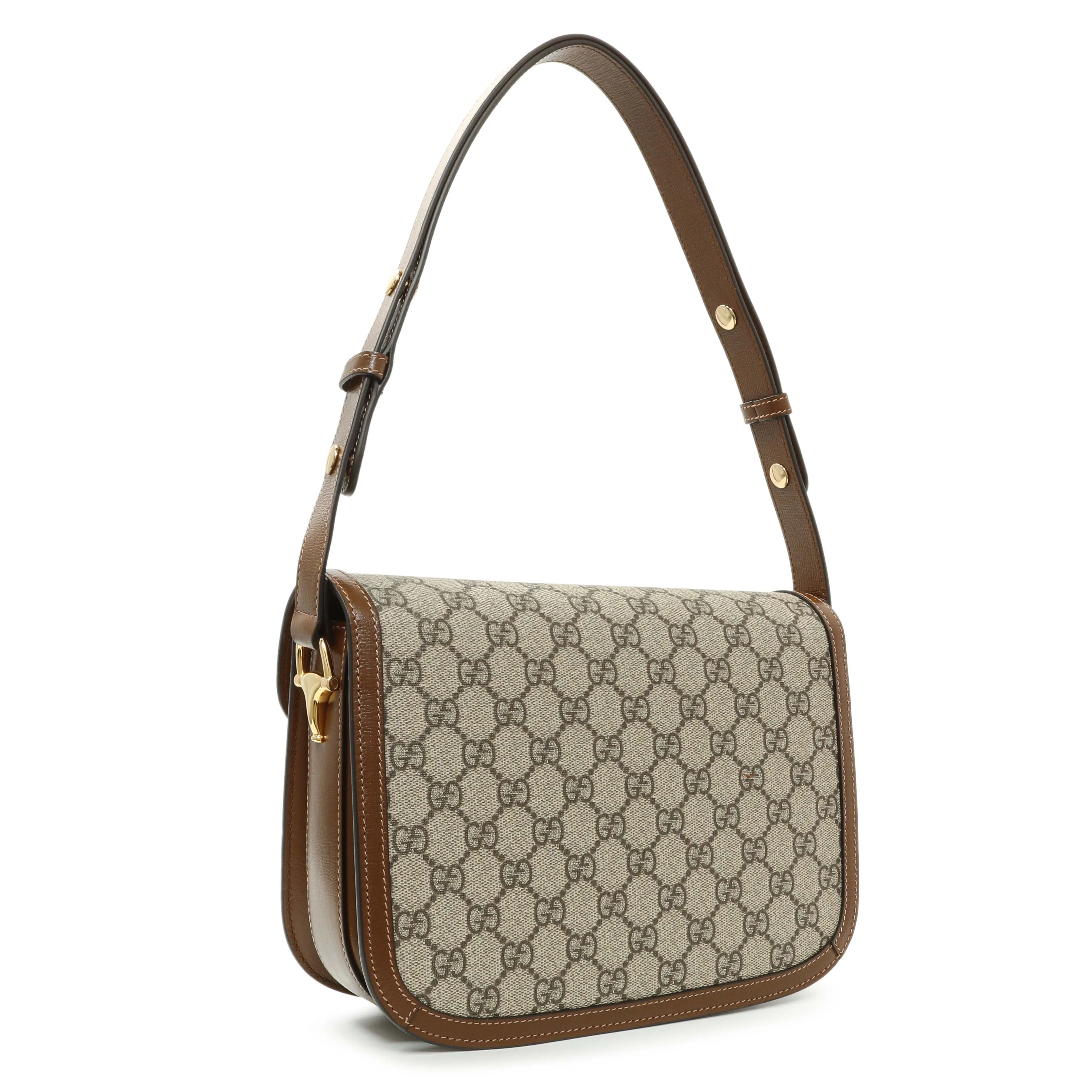 Gucci GG Supreme Monogram Medium Horsebit 1955 Shoulder Bag