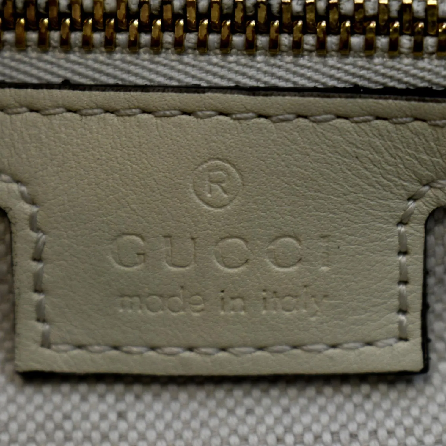 GUCCI Large Attache Leather Shoulder Bag Ivory 702823