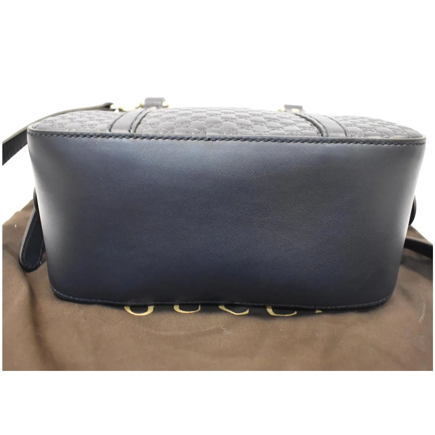 GUCCI Microguccissima Small Leather Crossbody Bag Black 510289