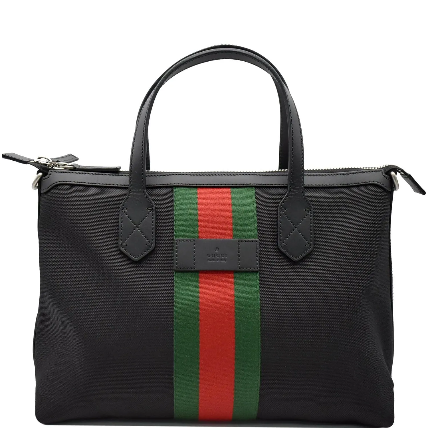 GUCCI Nylon Top Handle Shoulder Bag Black 630923