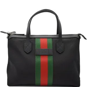GUCCI Nylon Top Handle Shoulder Bag Black 630923