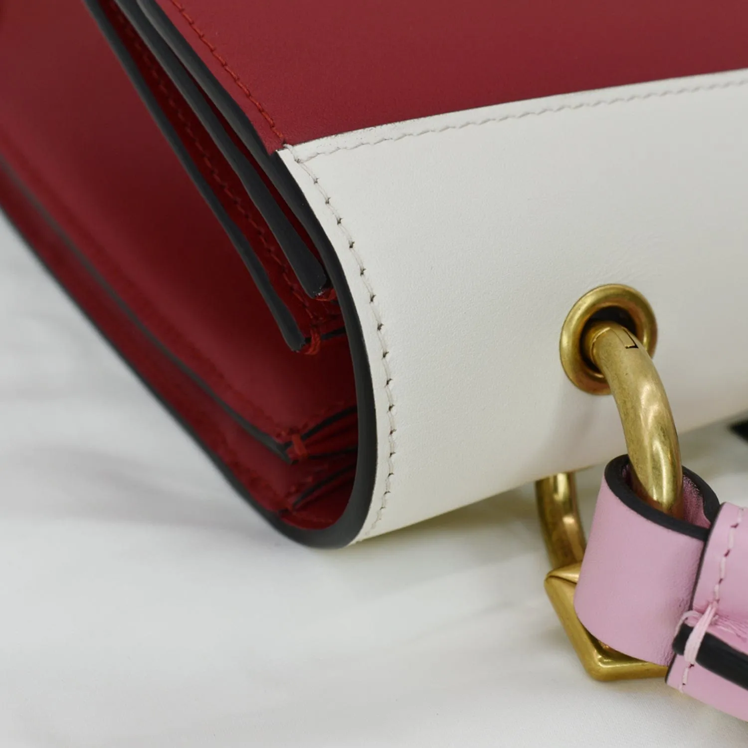GUCCI Queen Margaret Bee Blind For Love Leather Shoulder Bag Multicolor 476541