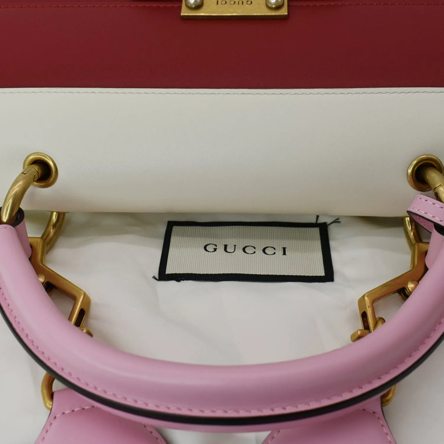 GUCCI Queen Margaret Bee Blind For Love Leather Shoulder Bag Multicolor 476541
