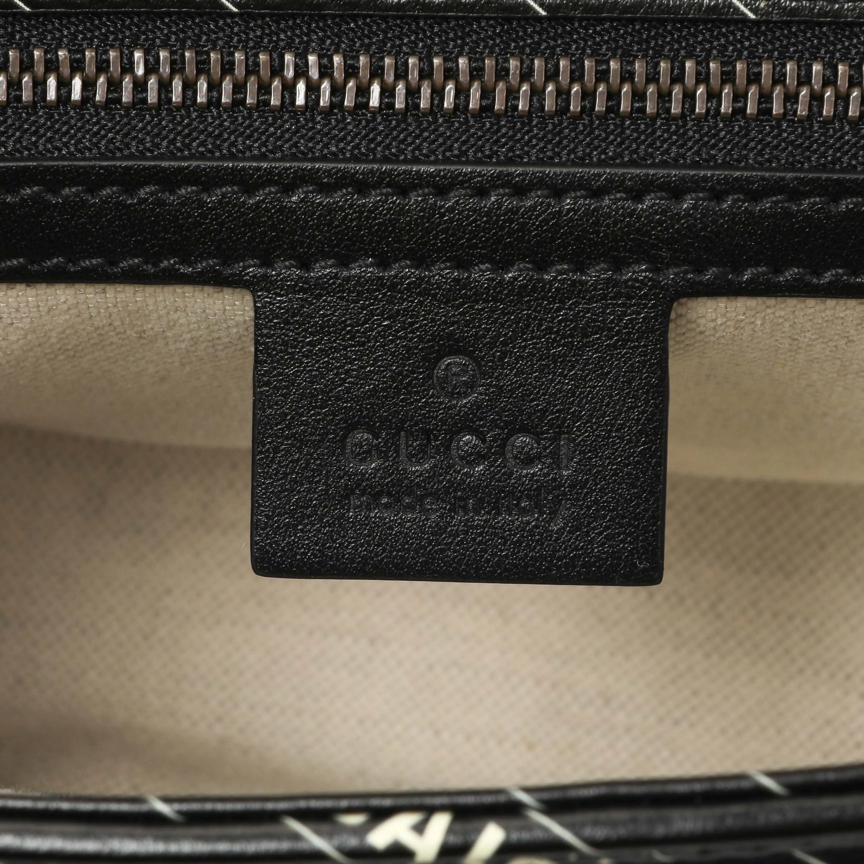 Gucci X Balenciaga Calfskin Matelasse Logo Print Small GG Marmont Shoulder Bag