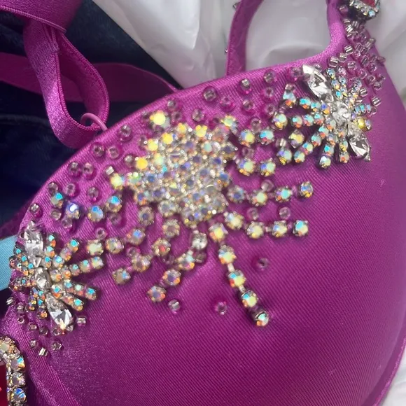 Guess Marciano y2k bling vintage bustier rhinestone beaded studded jeweled bra