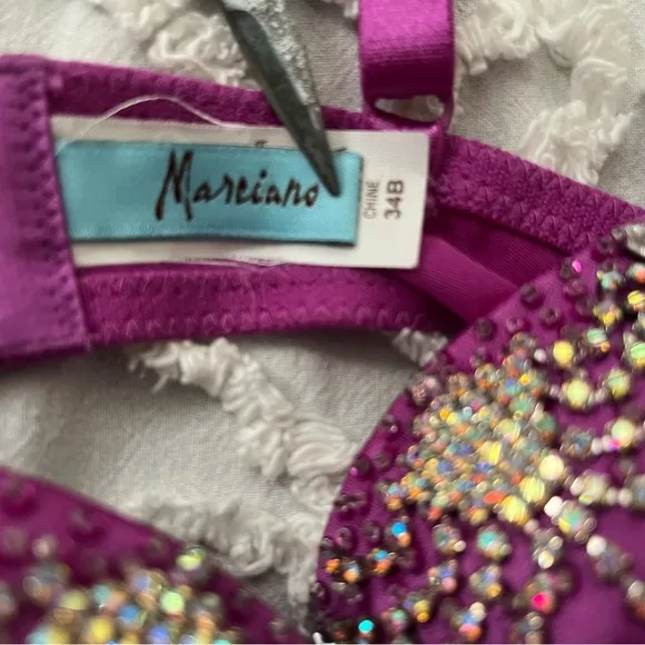 Guess Marciano y2k bling vintage bustier rhinestone beaded studded jeweled bra