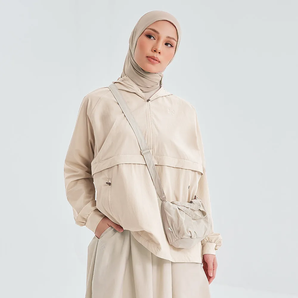Half Zip Parka - Eggshell