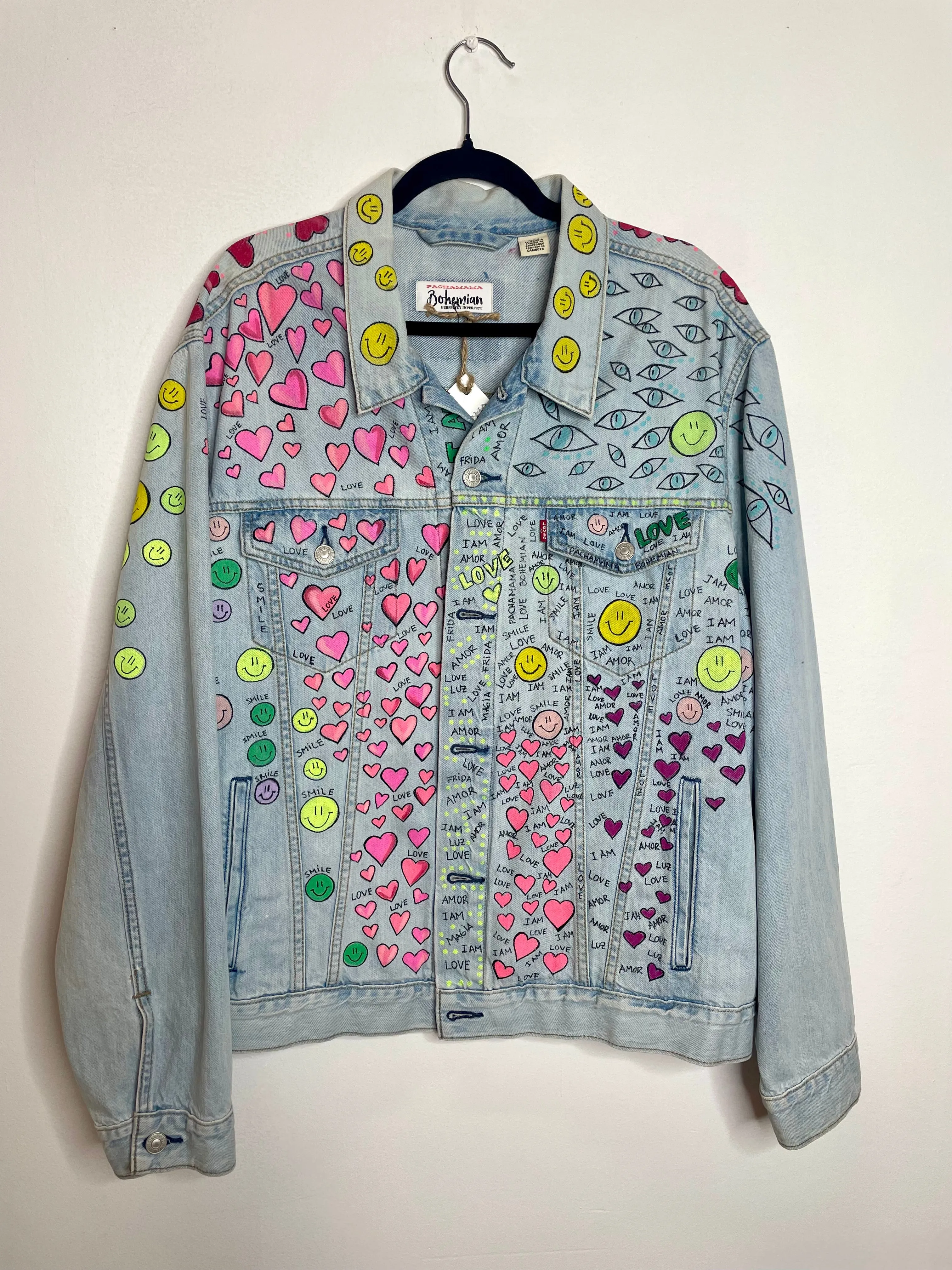 Hand painted Frida Magia oversized Jacket