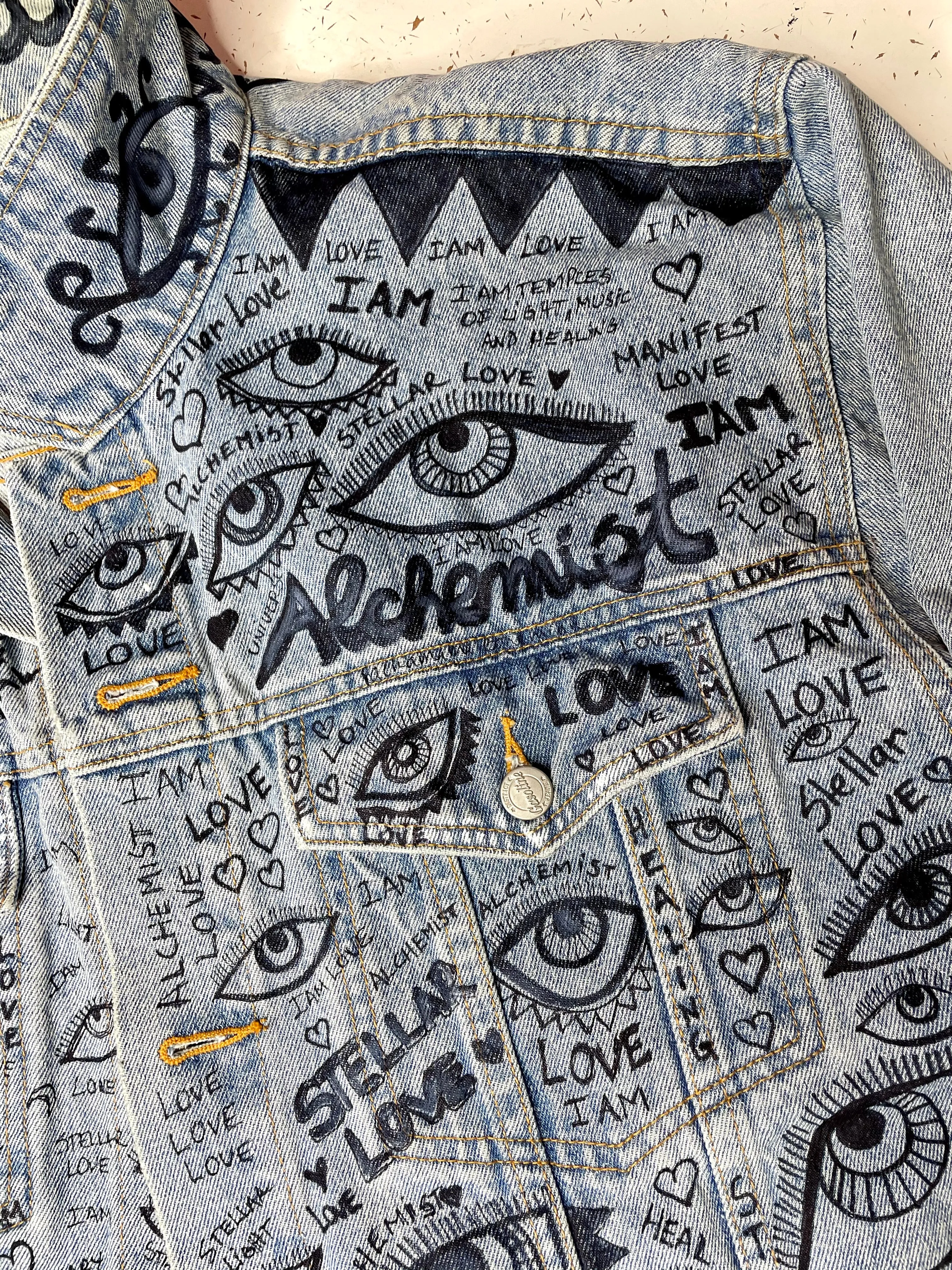 Hand painted Visionary Alchemist oversized Jacket