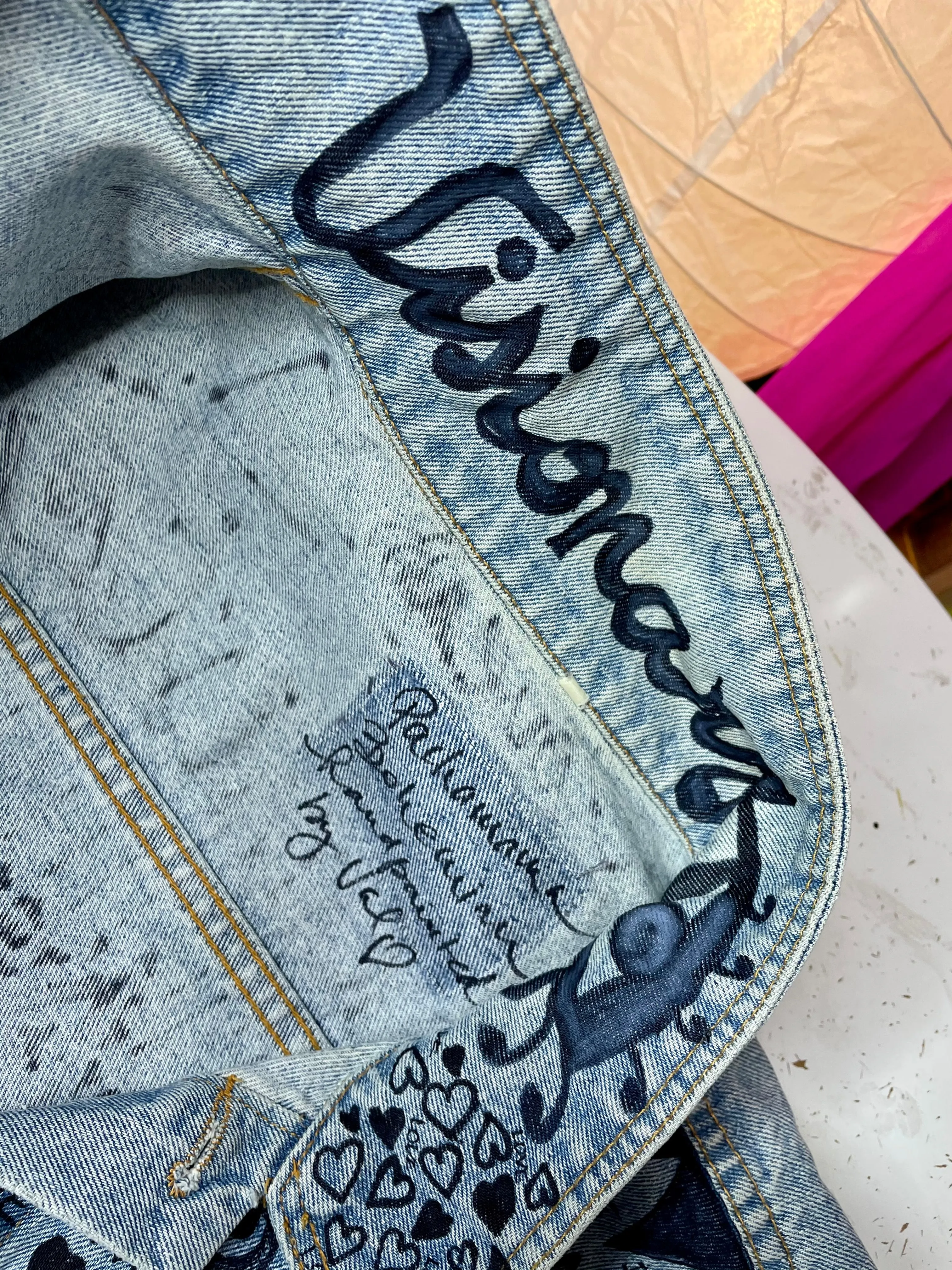 Hand painted Visionary Alchemist oversized Jacket