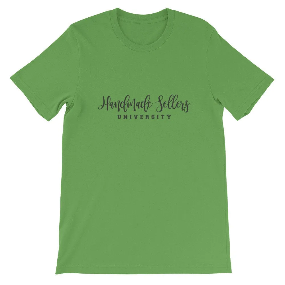 Handmade Sellers University Tee, BeautifulMesh Shirt, Wreath t-shirt, Crafters shirt, Short-Sleeve Unisex T-Shirt