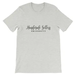 Handmade Sellers University Tee, BeautifulMesh Shirt, Wreath t-shirt, Crafters shirt, Short-Sleeve Unisex T-Shirt