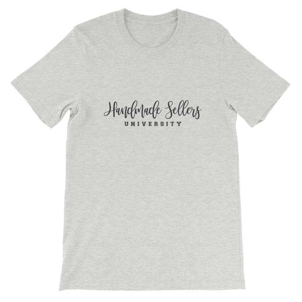 Handmade Sellers University Tee, BeautifulMesh Shirt, Wreath t-shirt, Crafters shirt, Short-Sleeve Unisex T-Shirt