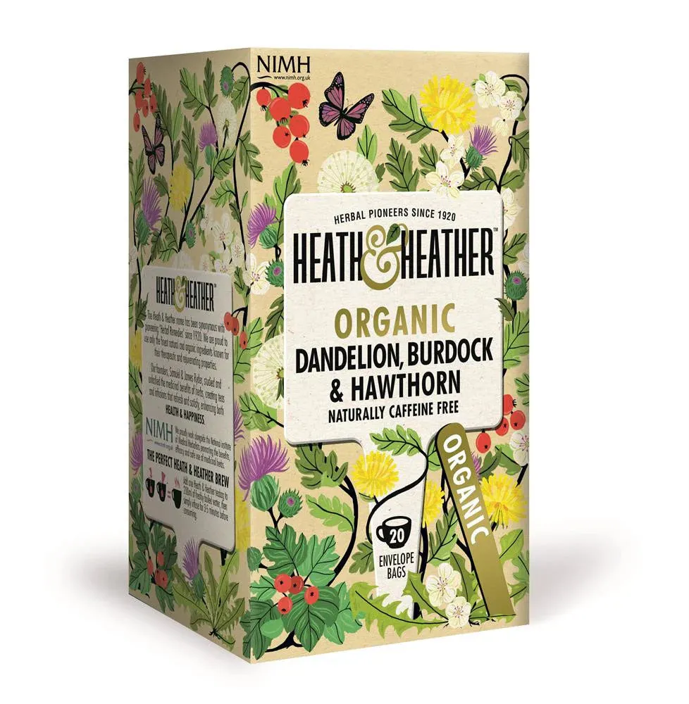 HEATH AND HEATHER Dandelion, Burdock & Hawthorn 20 bags