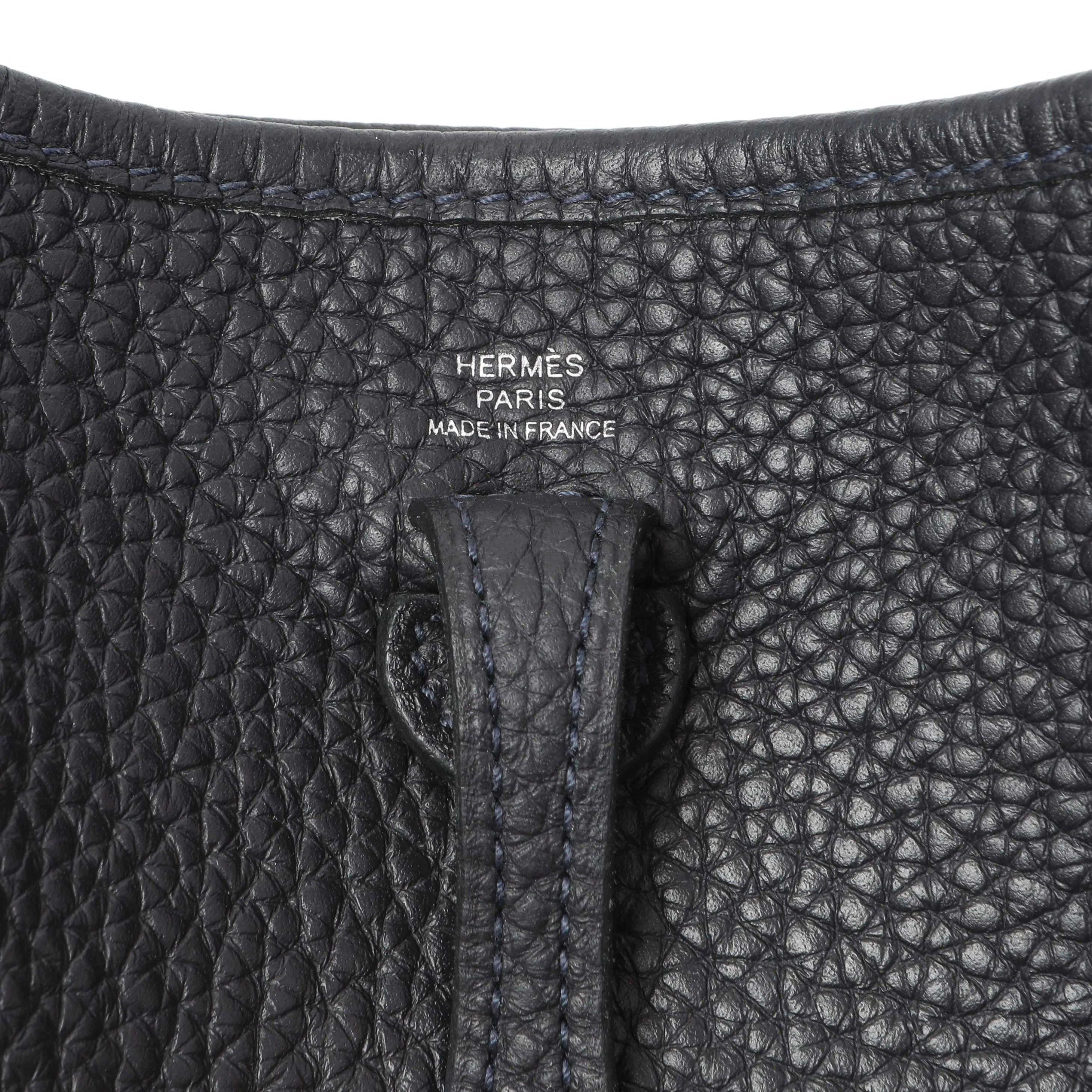 Hermes Caban Bleu Saphir Clemence Evelyne TPM