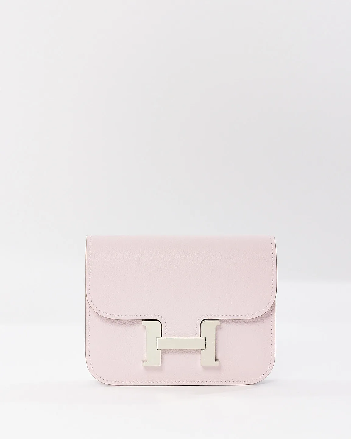 Hermès Light Pink Leather Slim Constance Wallet