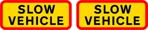 HGV Marker Board Slow Vehicle -1 pair