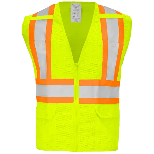 Hi Vis Lime Class 2 Zipper Mesh Vest
