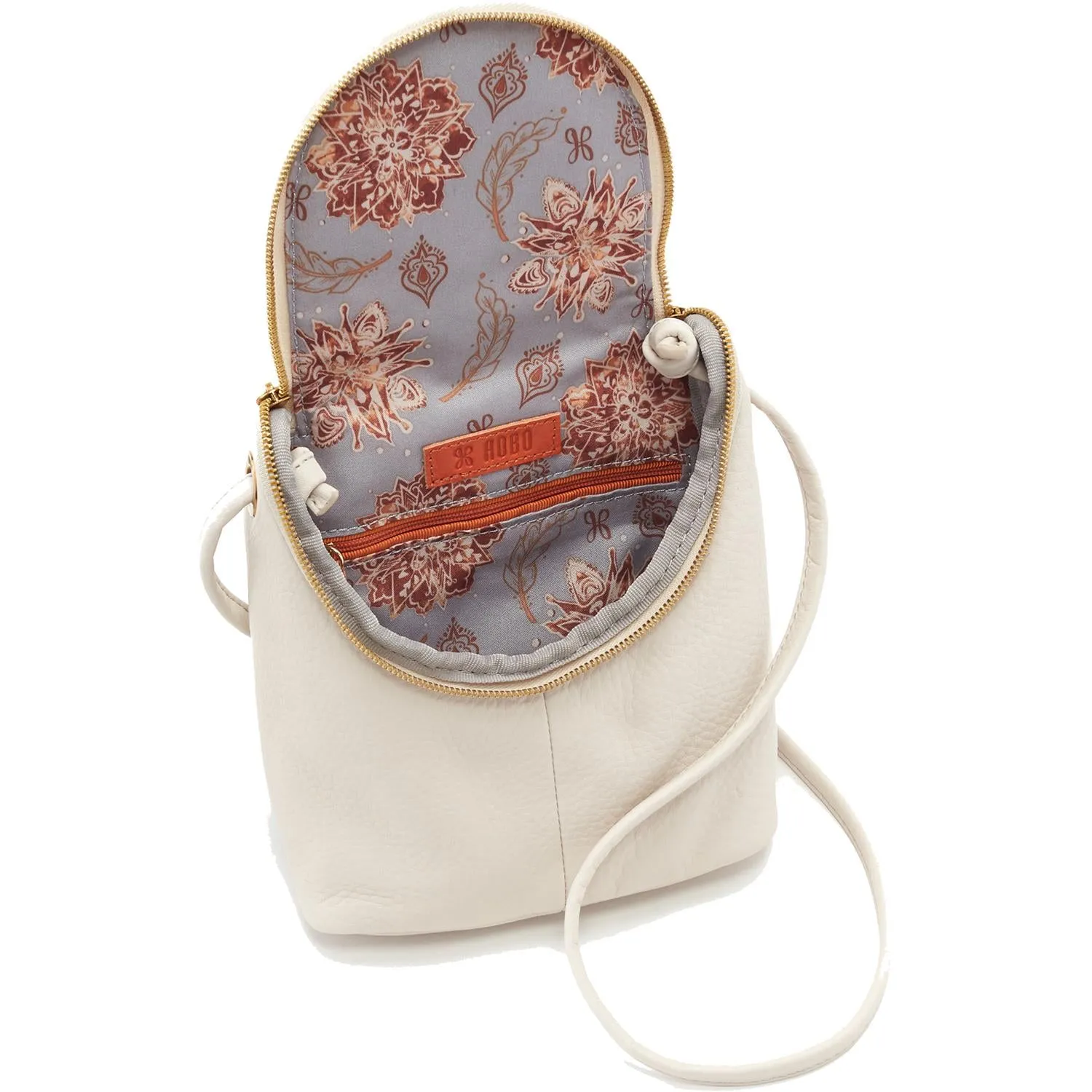 Hobo Fern Powder White Velvet Hide Leather