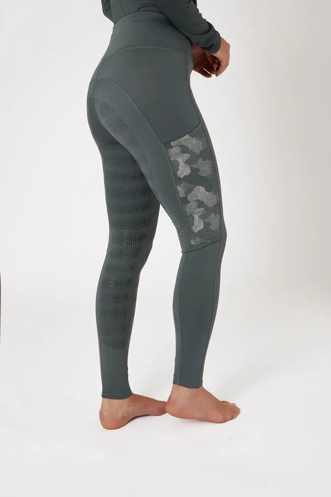 Horze Luminox Ladies FS Tights Urban Chick Dark Green