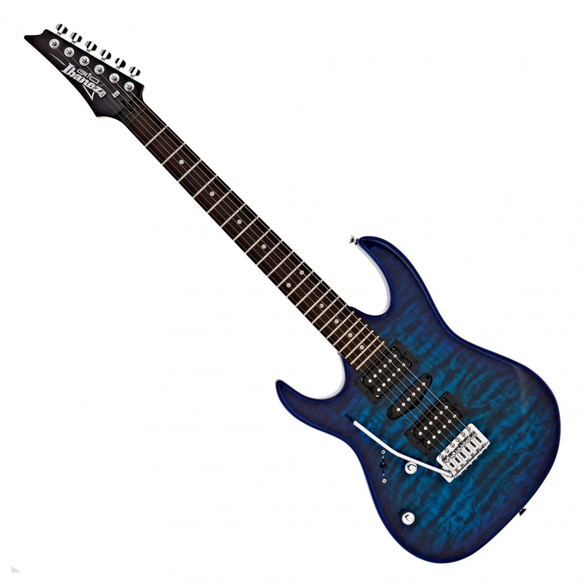 Ibanez GRX70QA Left Handed Trans Blue Burst