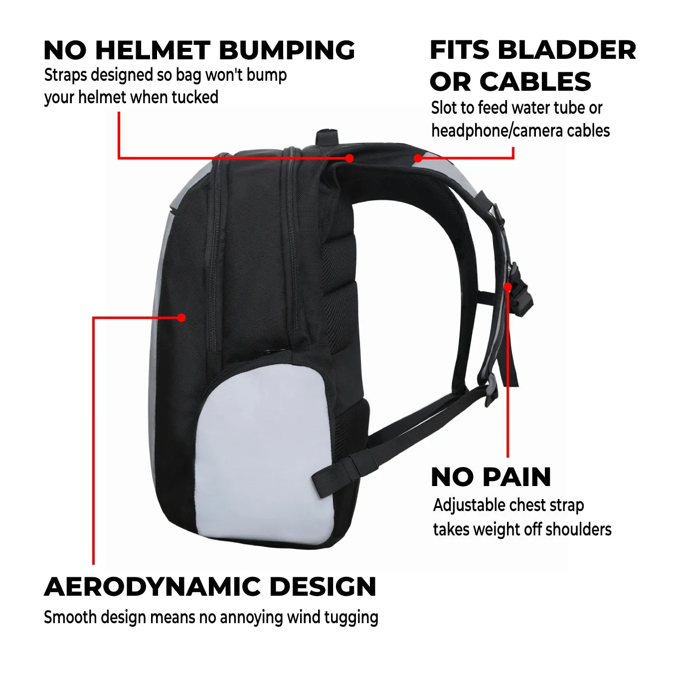 Insanely Reflective Motorcycle Backpack - Glowrider