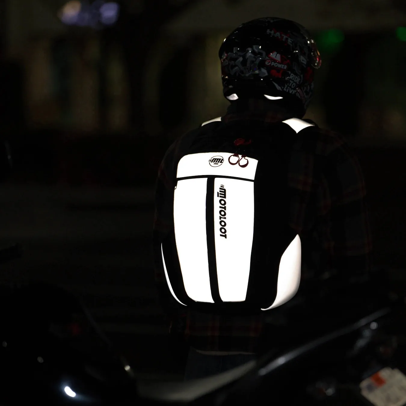 Insanely Reflective Motorcycle Backpack - Glowrider