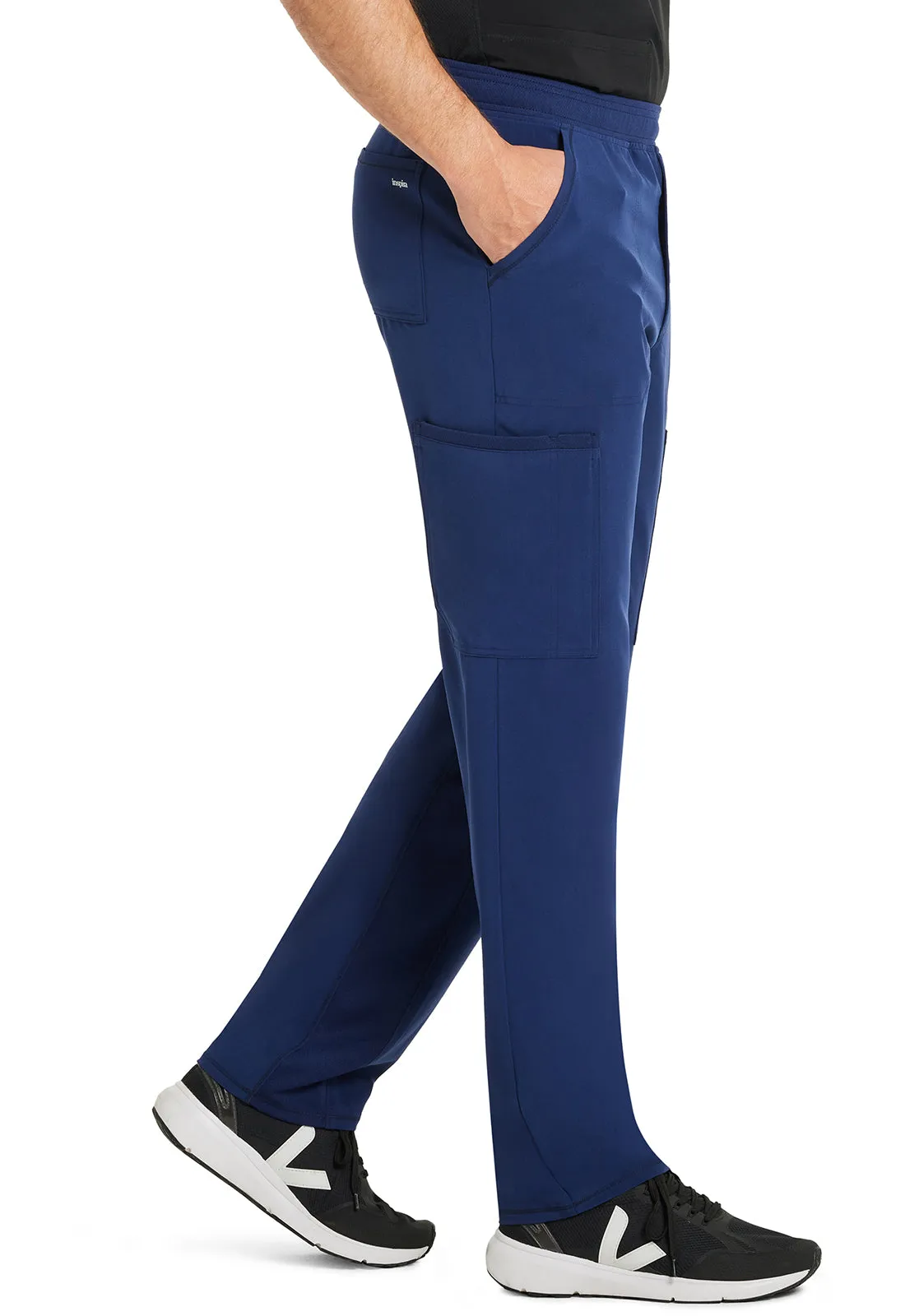 Inspira Flex IP067A Men's Zip Fly Tapered Leg Cargo Pants Navy