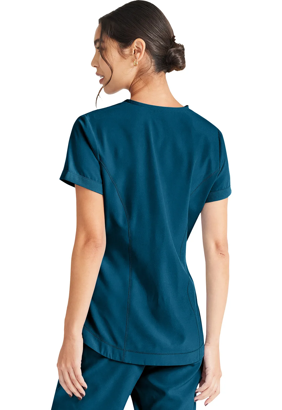 Inspira Flex IP790A V-Neck Top Caribbean Blue